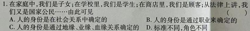 上进联考·四川省2025届高三上学期10月阶段检测考政治y试题